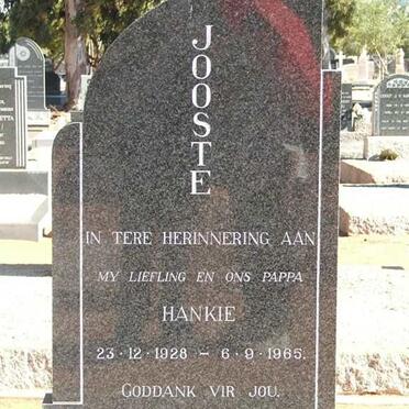 JOOSTE Hankie 1928-1965