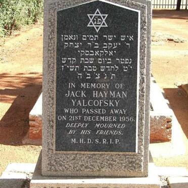 YALCOFSKY Jack Hayman -1956