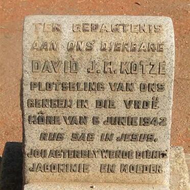 KOTZE Dawid J.H. -1942