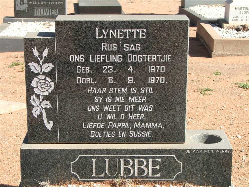 LUBBE Lynette 1970-1970