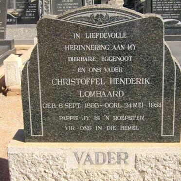 LOMBAARD Christoffel Henderik 1893-1954
