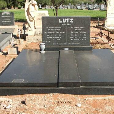 LUTZ Gottfried Wilhelm 1888-1974 &amp; Regina Maria 1898-1988 :: LUTZ Johannes De Wet 1925-1998