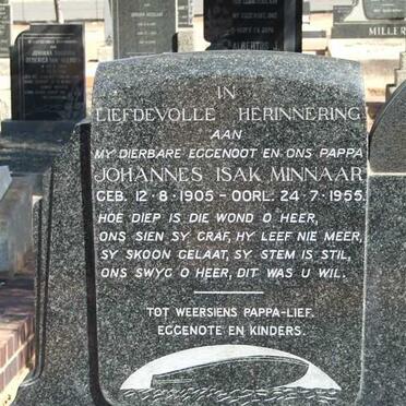 MINNAAR Johannes Isak 1905-1955