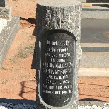 MYBURGH Martha Magdalena Sophia 1901-1975