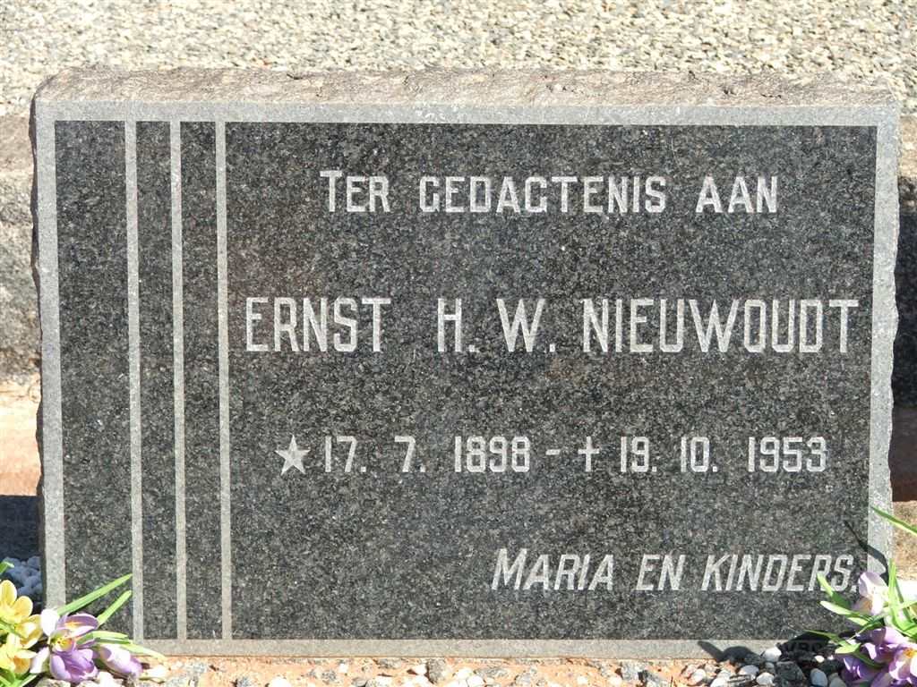 NIEUWOUDT Ernst H.W. 1898-1953
