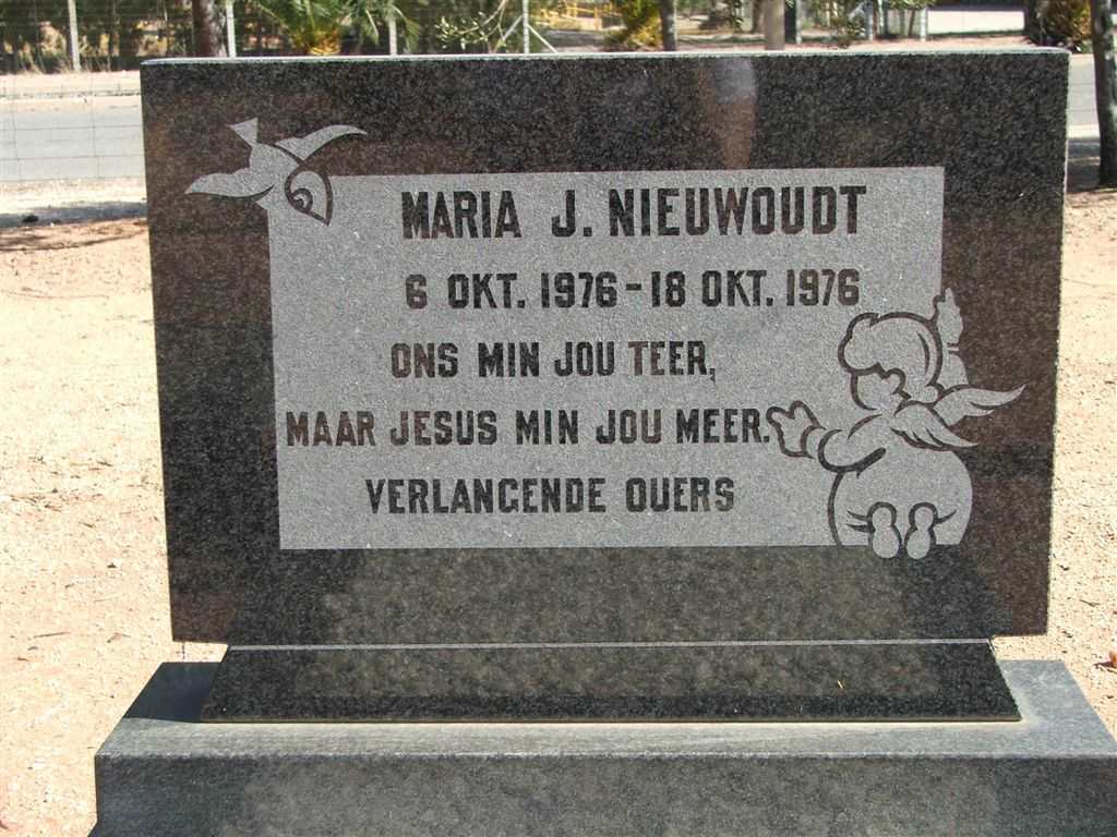 NIEUWOUDT Maria J. 1976-1976