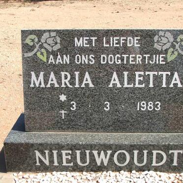 NIEUWOUDT Maria Aletta 1983-1983