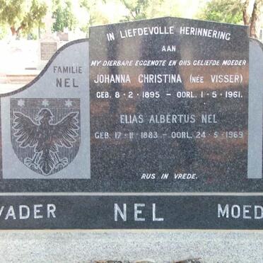 NEL Elias Albertus 1883-1969 &amp; Johanna Christina VISSER 1895-1961