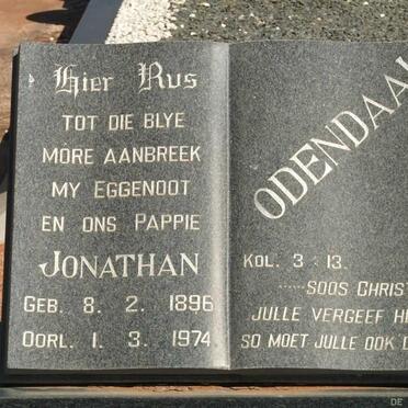 ODENDAAL Jonathan 1896-1974