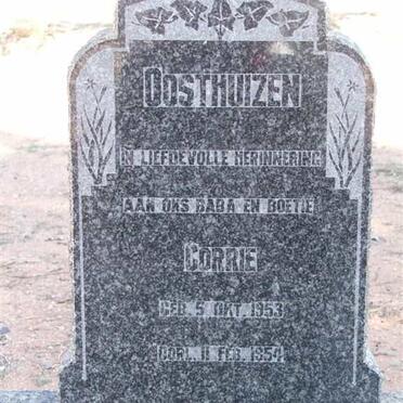 OOSTHUIZEN Corrie 1953-1954