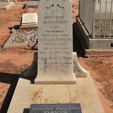 OOSTHUIZEN Gottlieb Rudolph 1883-1944 :: DAVIS Louisa Helena nee OOSTHUIZEN 1924-2002