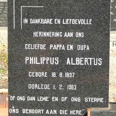 OPPERMAN Philippus Albertus 1897-1983