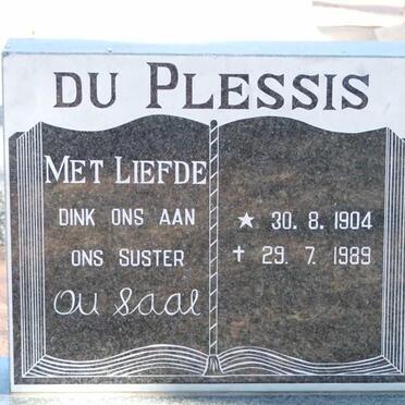 PLESSIS Ou Saal, du 1904-1989