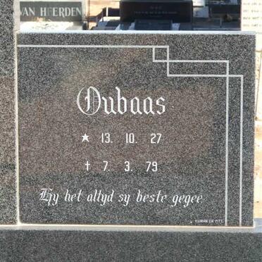 PEPLER Oubaas 1927-1979