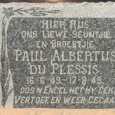 PLESSIS Paul Albertus, du 1949-1949
