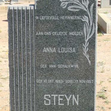 STEYN Anna Louisa nee VAN SCHALKWYK 1883-1957