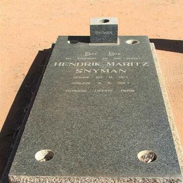 SNYMAN Hendrik Maritz 1917-1967