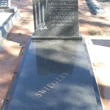SWIEGERS Nicolaas Johannes 1910-1969