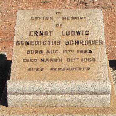 SCHRODER Ernst Ludwig Benedictus 1885-1950