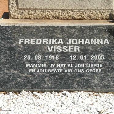 VISSER Petrus A.J. 1895-1965 &amp; Fredrika Johanna 1918-2005