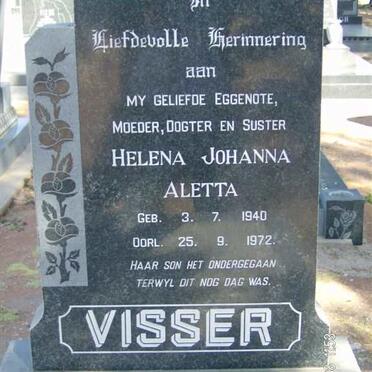 VISSER Helena Johanna Aletta 1940-1972