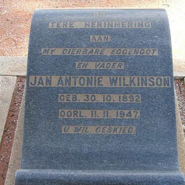 WILKINSON Jan Antonie 1892-1947