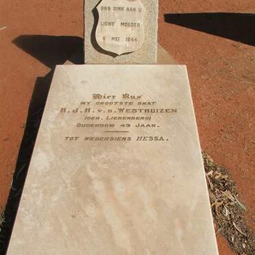 WESTHUIZEN H.J.H., van nee LIEBENBERG -1944