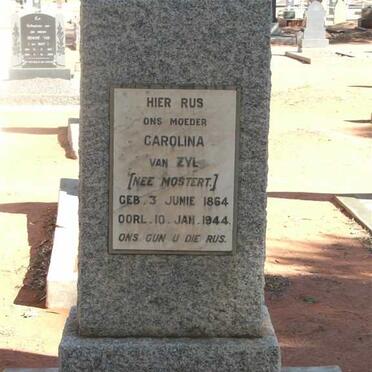 ZYL Carolina, van nee MOSTERT 1864-1944