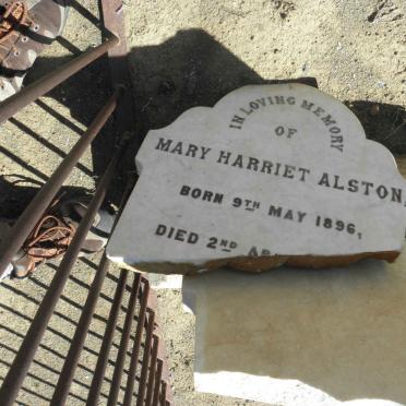 ALSTON Mary Harriet 1896-1898 