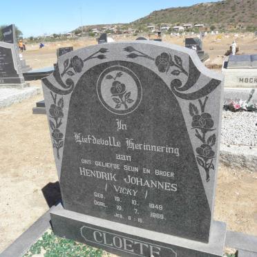 CLOETE Hendrik Johannes 1949-1969