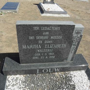 LOUW Martha Elizabeth nee WALTERS 1913-1998