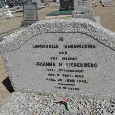 LIEBENBERG Johanna M. nee ESTERHUIZEN 1856-1942