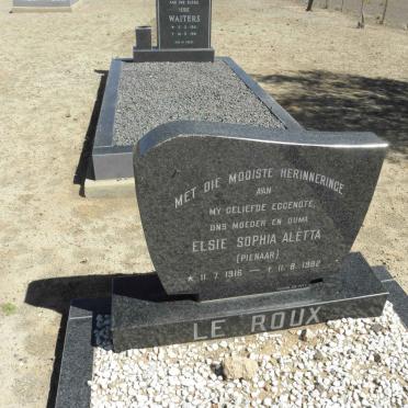 ROUX Elsie Sophia Aletta, le nee PIENAAR 1918-1982