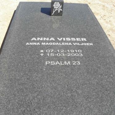 VISSER Anna Magdalena nee VILJOEN 1910-2003