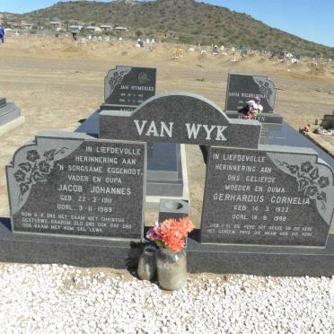 WYK Jacob Johannes, van 1911-1989 &amp; Gerhardus Cornelia 1922-1998