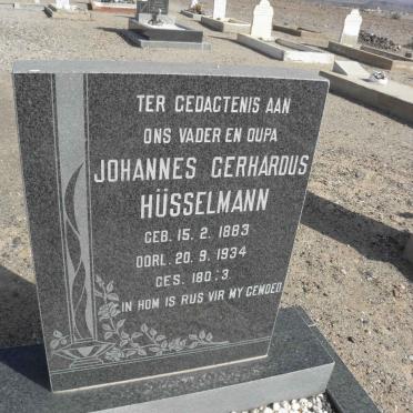 HUSSELMANN Johannes Gerhardus 1883-1934