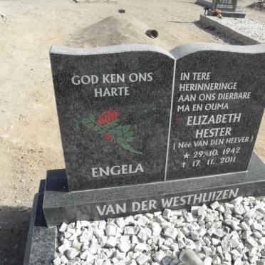 WESTHUIZEN Elizabeth Hester, van der nee VAN DEN HEEVER 1942-2011