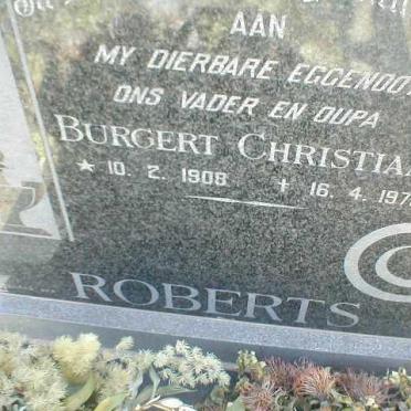 ROBERTS Burgert Christiaan 1908-1971