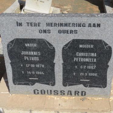 GOUSSARD Johannes Petrus 1878-1964 &amp; Christina Petronella 1887-1966