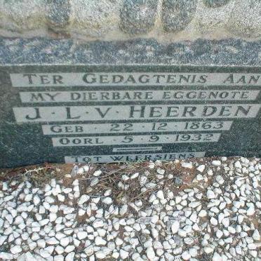 HEERDEN J.L., v. 1863-1932