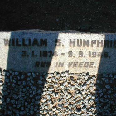 HUMPHRIES William S. 1874-1945