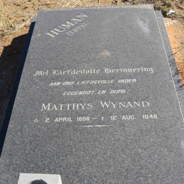 HUMAN Matthys Wynand 1886-1948