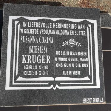 KRUGER Susanna Corina 1950-2015