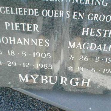 MYBURGH Pieter Johannes 1905-1985 &amp; Hester Magdalena 1905-1967