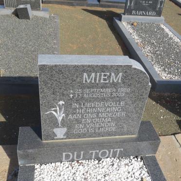 TOIT Miem, du 1920-2003