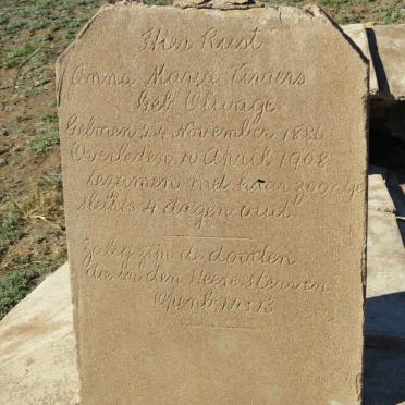 VIVIERS Anna Maria nee OLWAGE 1886-1908 :: VIVIERS ? 