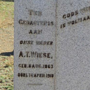 WIESE A.T. 1863-1918