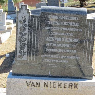 NIEKERK Frans Hendrik, van 1889-1951