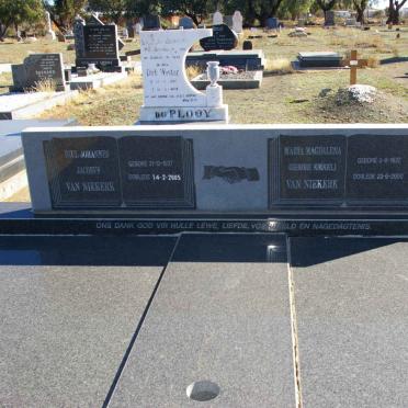 NIEKERK Paul Johannes Jacobus, van 1927-2005 &amp; Maria Magdalena KRUGER 1927-2000