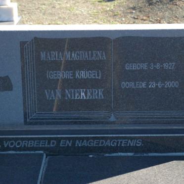 NIEKERK Paul Johannes Jacobus, van 1927-2005 &amp; Maria Magdalena KRUGEL 1927-2000